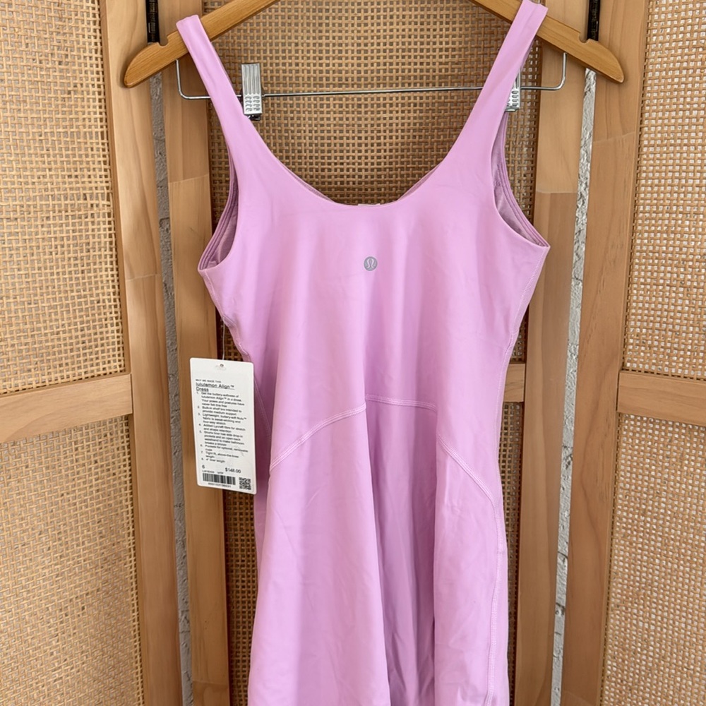 NWT LULULEMON ALIGN DRESS SIZE 6 BUILT IN LINER SHORT 4” VITP VITA PINK SMALL - Picture 7 of 7